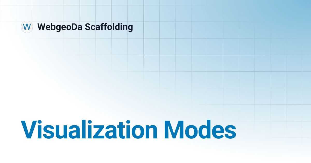 Visualization Modes | WebgeoDa Scaffolding